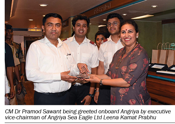 CM welcomed onboard Angriya cruise